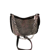 Cartera Medium Strass Con Cadena